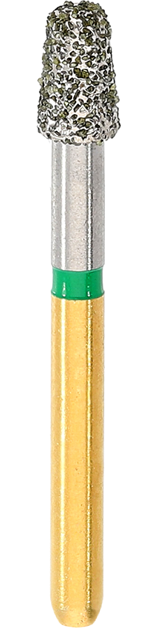Di Special Green Short Tapered Flat Round Corner ( Inlay / Onlay ) Bur Size 025