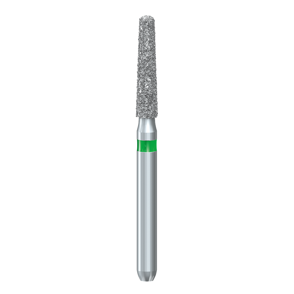 Di Green Long Tapered Flat Round Corner Bur Size 016