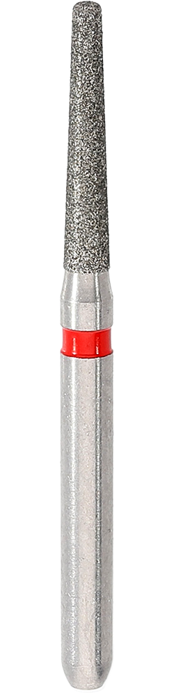 Di Red Long Tapered Flat Round Corner Bur Size 014