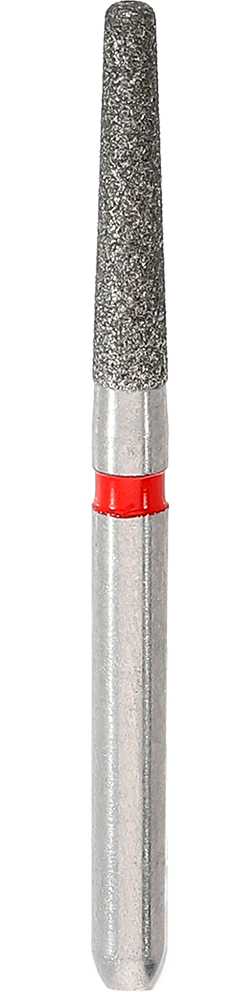 Di Red Long Tapered Flat Round Corner Bur Size 016