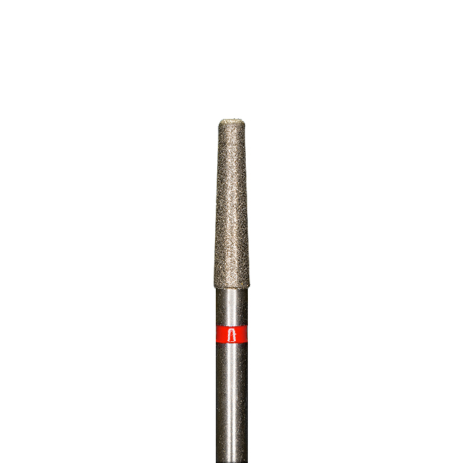 Di Red Long Tapered Flat Round Corner Bur Size 018