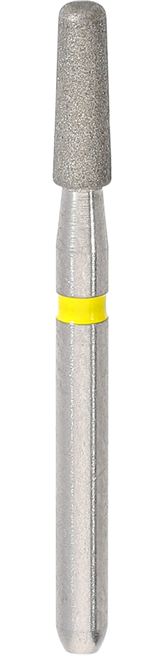 Di Yellow Short Tapered Flat Round Corner FL Shoulder Bur Size 018
