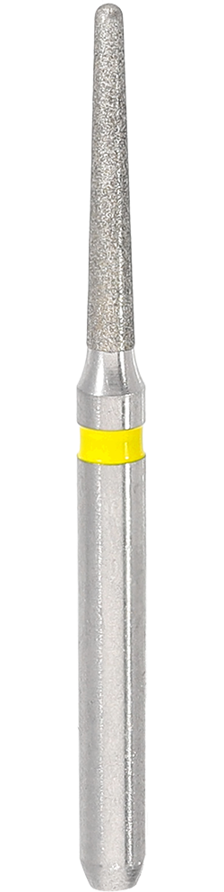 Di Yellow Tapered Round Bur Size 012