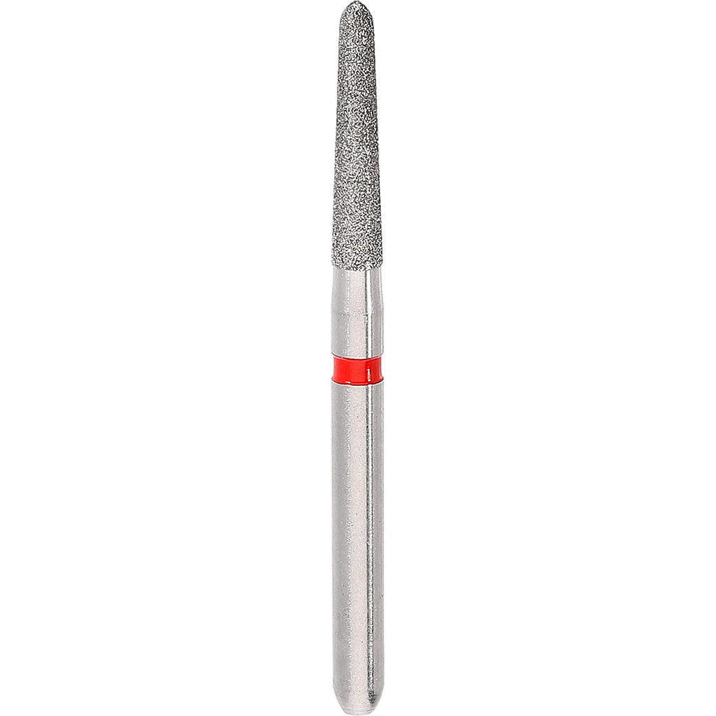 Di Red Tapered Torpedo Round End Bur Size 016